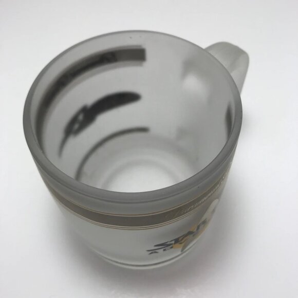 1989 Star Trek Adventure Frosted Glass Mug Universal Studios - Picture 4 of 5